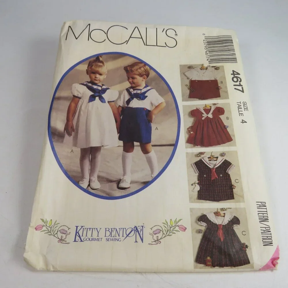 McCalls 4617 Clothing Pattern Kitty Benton (complete) Size 4 Boys & Girls